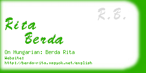 rita berda business card